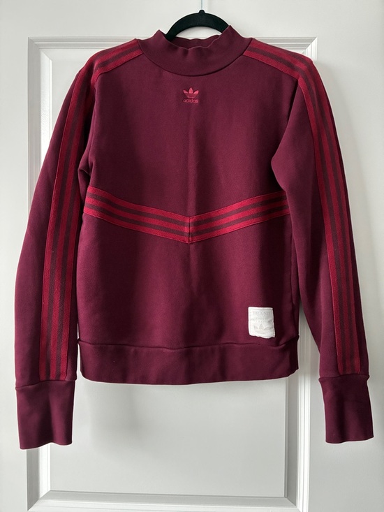 adidas Originals Sweaters - Adidas Originals Size M Adibreak High Neck Sweatshirt - Maroon